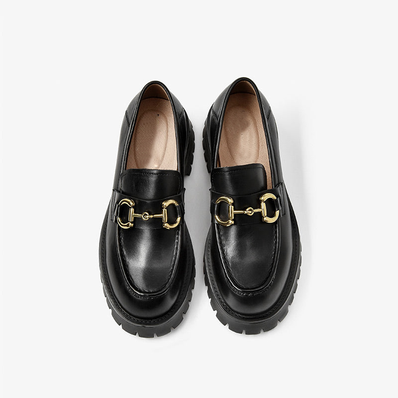 Balemie | Mocasines de Cuero Negro