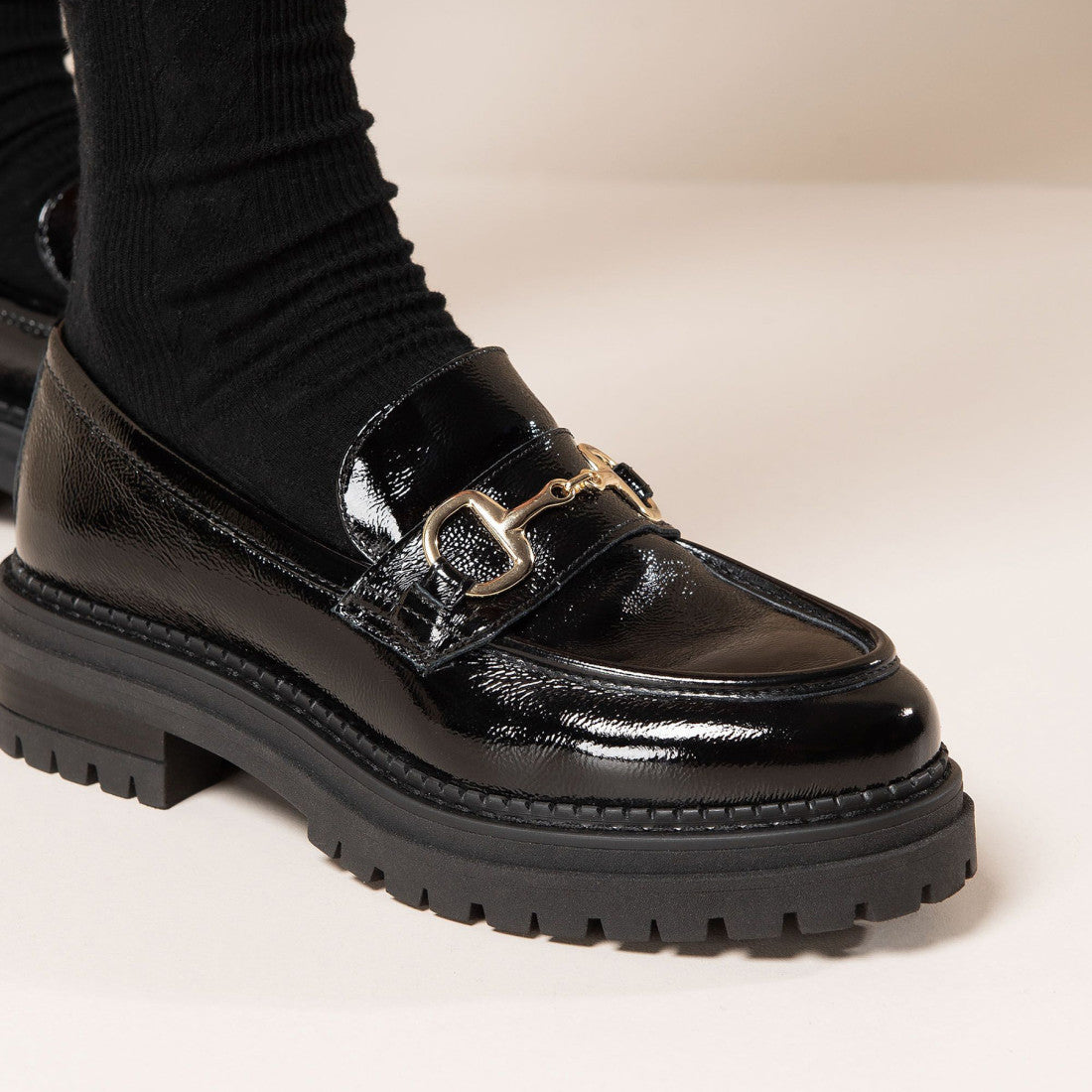 Balemie | Mocasines de Cuero Negro